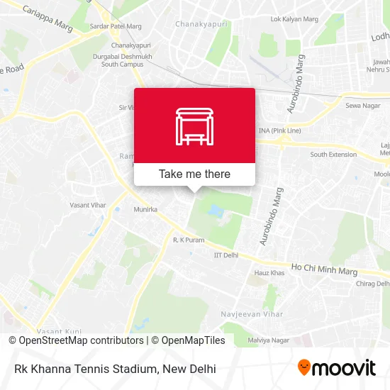 Rk Khanna Tennis Stadium map