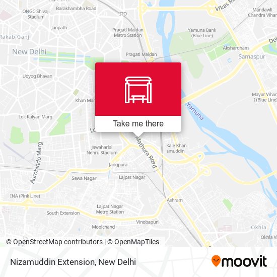 Nizamuddin Extension map