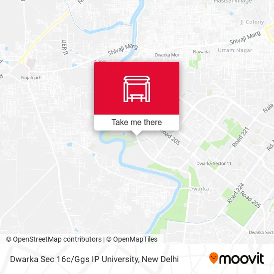 Dwarka Sec 16c / Ggs IP University map
