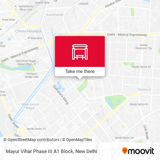 Mayur Vihar Phase III A1 Block map