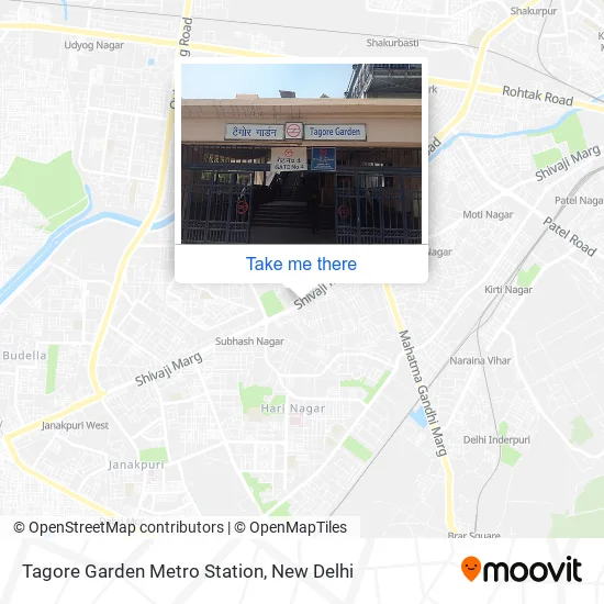 Tagore Garden Metro Station map
