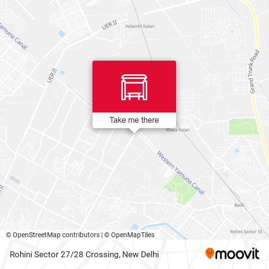 Rohini Sector 27/28 Crossing map