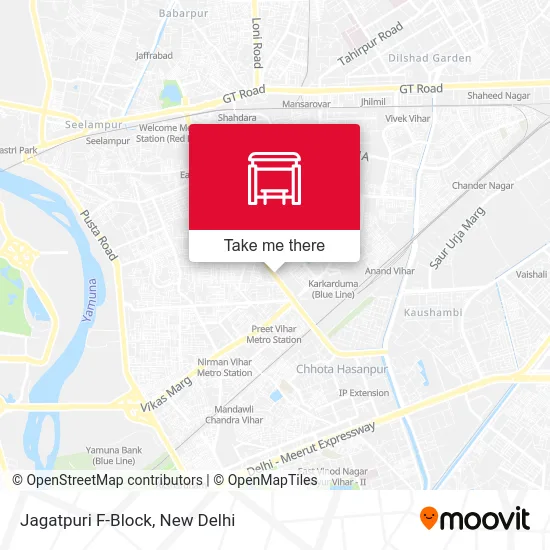 Jagatpuri F-Block map