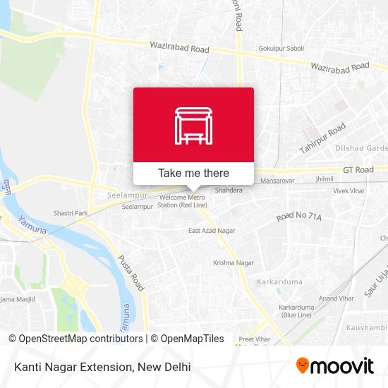 Kanti Nagar Extension map