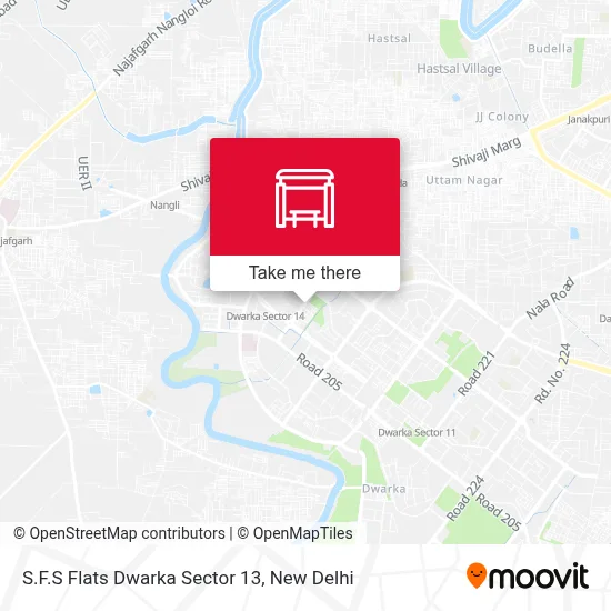 S.F.S Flats Dwarka Sector 13 map