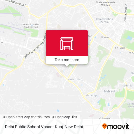 Delhi Public School Vasant Kunj map
