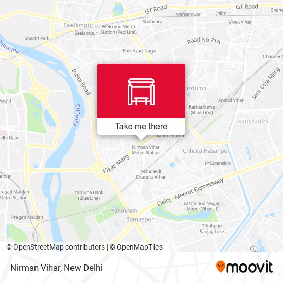 Nirman Vihar map