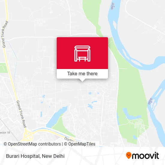 Burari Hospital map