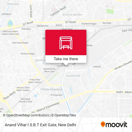 Anand Vihar I.S.B.T Exit Gate map