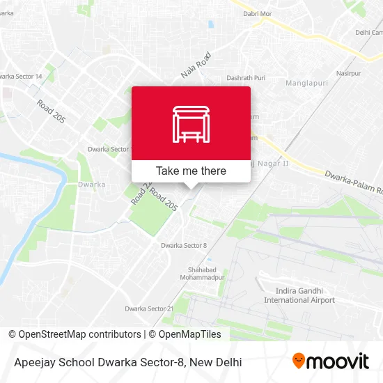 Apeejay School Dwarka Sector-8 map