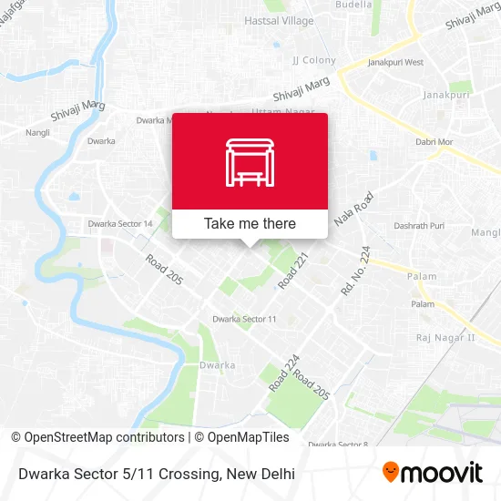 Dwarka Sector 5/11 Crossing map
