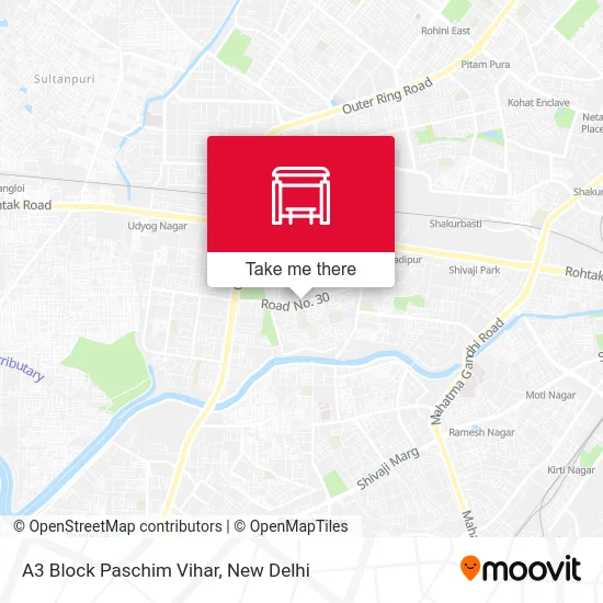 A3 Block Paschim Vihar map