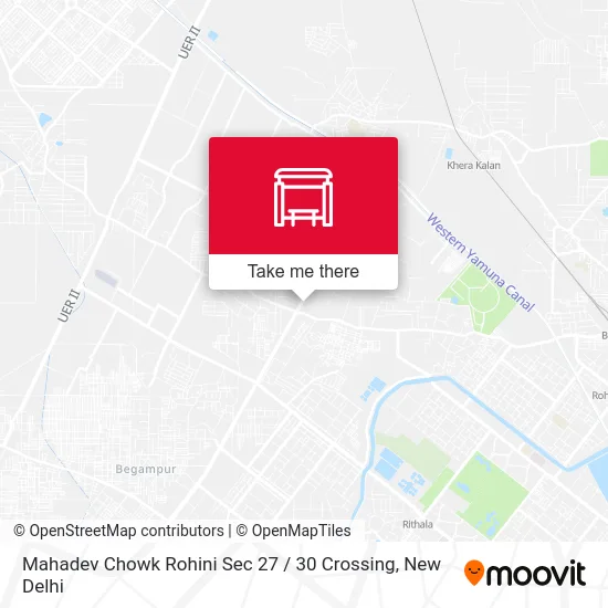 Mahadev Chowk Rohini Sec 27 / 30 Crossing map
