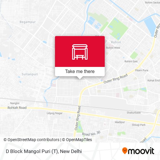 D Block Mangol Puri (T) map