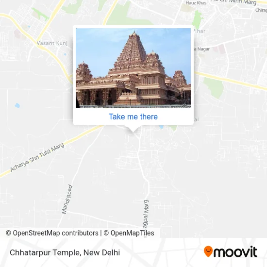 Chhatarpur Mandir map