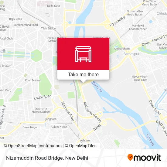 Nizamuddin Road Bridge map