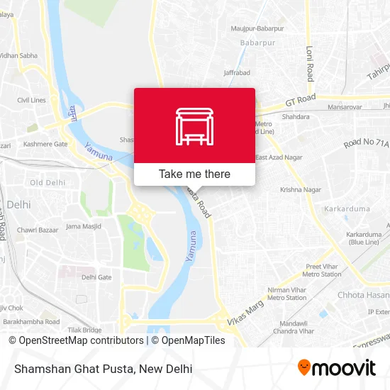 Shamshan Ghat Pusta map