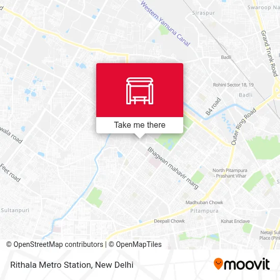 Rithala Metro Station map