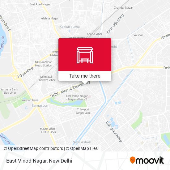 East Vinod Nagar map