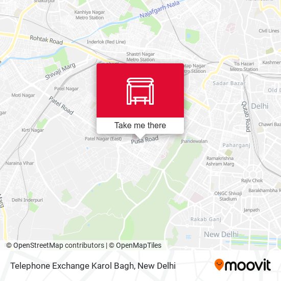 Telephone Exchange Karol Bagh map