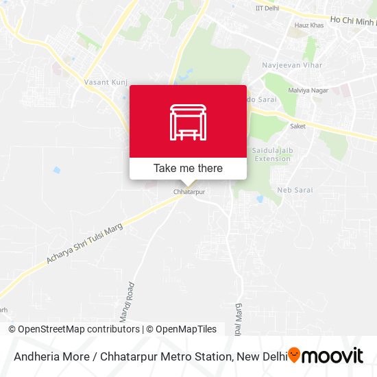 Andheria More / Chhatarpur Metro Station map