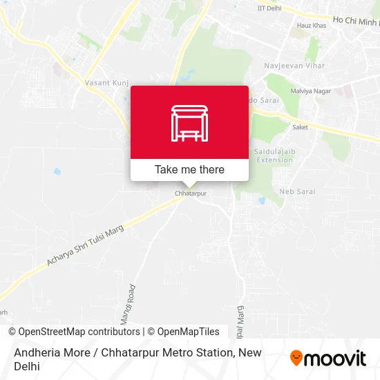 Andheria More / Chhatarpur Metro Station map