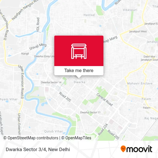 Dwarka Sec 3/4 map