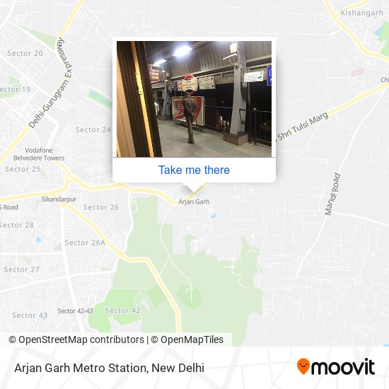 Arjan Garh Metro Station map