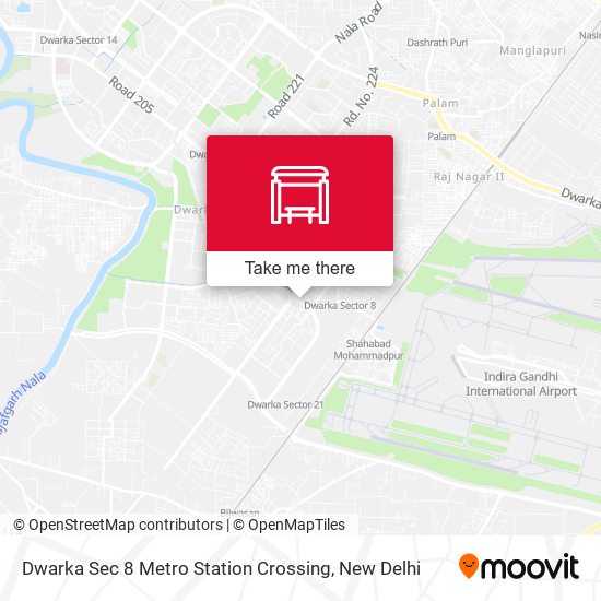 Dwarka Sec 8 Metro Station Crossing map