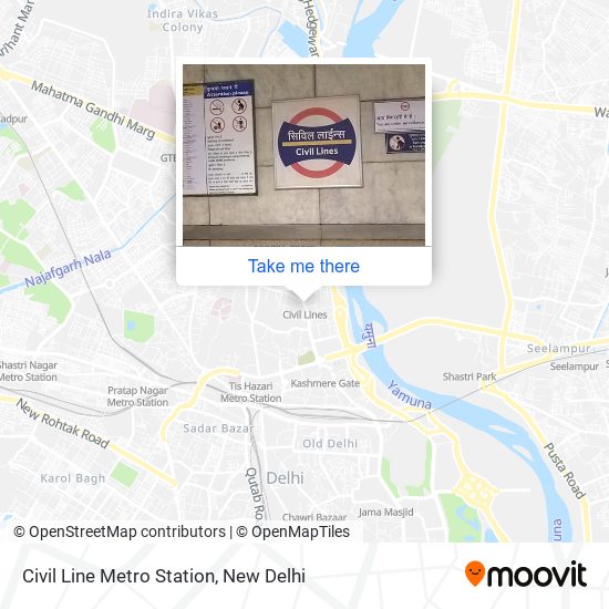 Civil Line Metro Station map