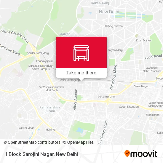 I Block Sarojini Nagar map