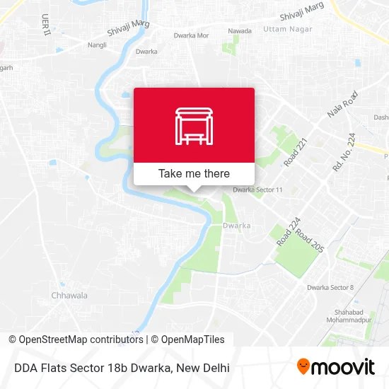 DDA Flats Sec 18b Dwarka map