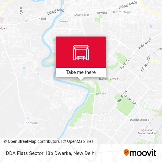 DDA Flats Sec 18b Dwarka map