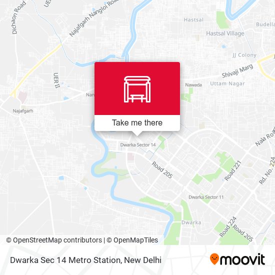 Dwarka Sec 14 Metro Station map