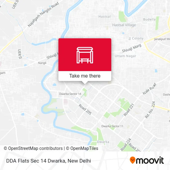 DDA Flats Sec 14 Dwarka map