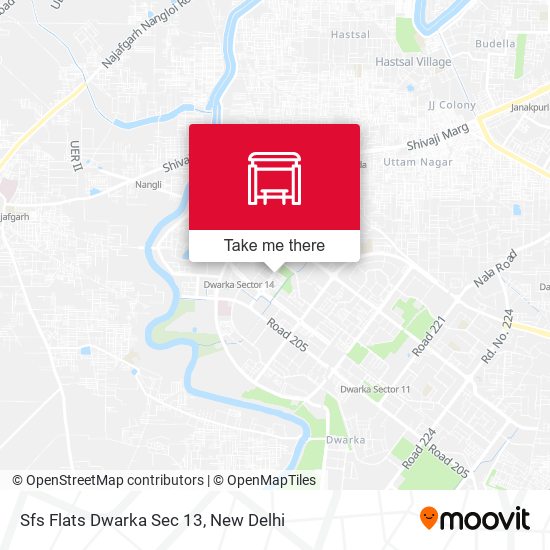 Sfs Flats Dwarka Sec 13 map