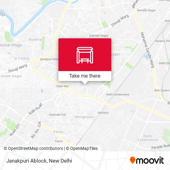 Janakpuri Ablock map