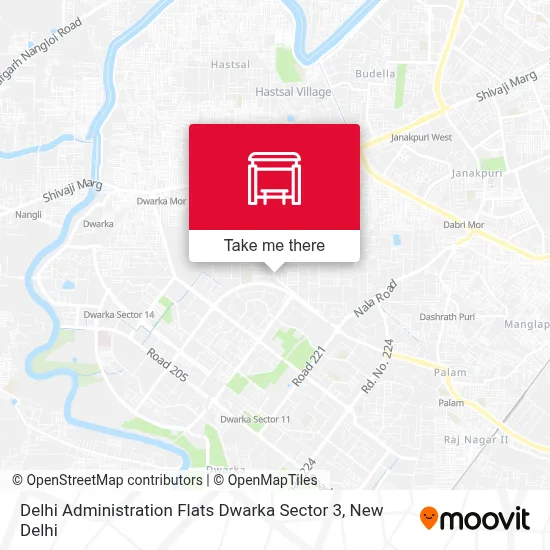 Delhi Administration Flats Dwarka Sector 3 map