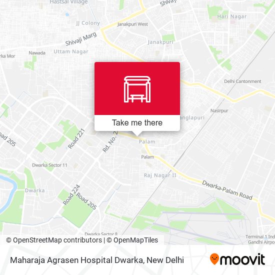 Maharaja Agrasen Hospital Dwarka map