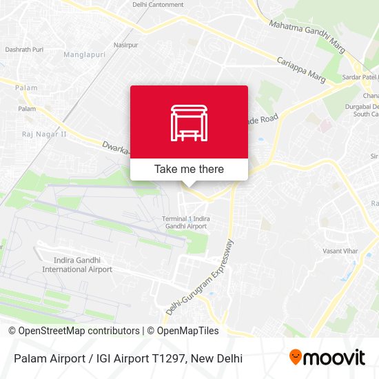 Palam Airport  / IGI Airport T1297 map