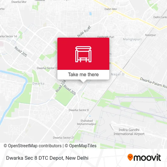Dwarka Sec 8 DTC Depot map
