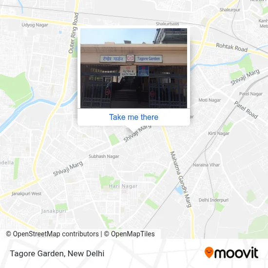 Tagore Garden map