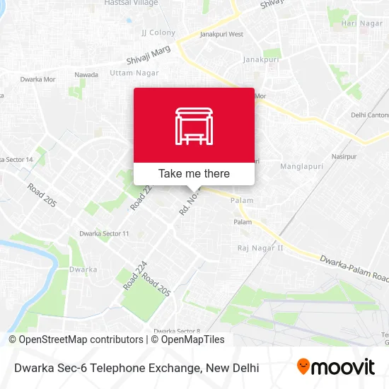 Dwarka Sec-6 Telephone Exchange map
