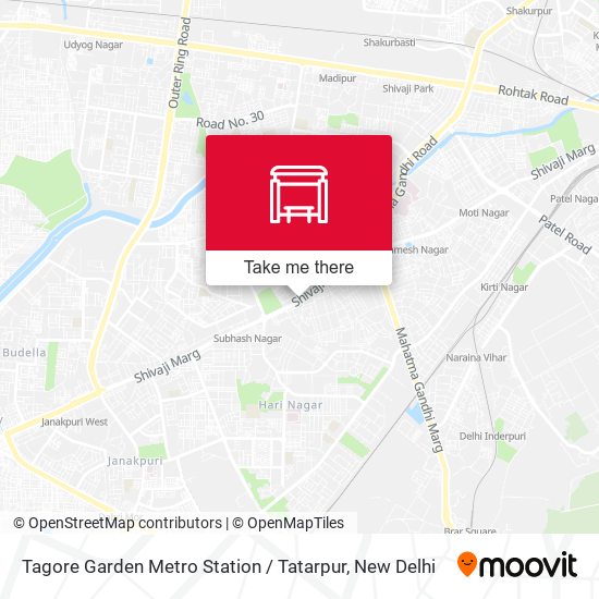 Tagore Garden Metro Station / Tatarpur map