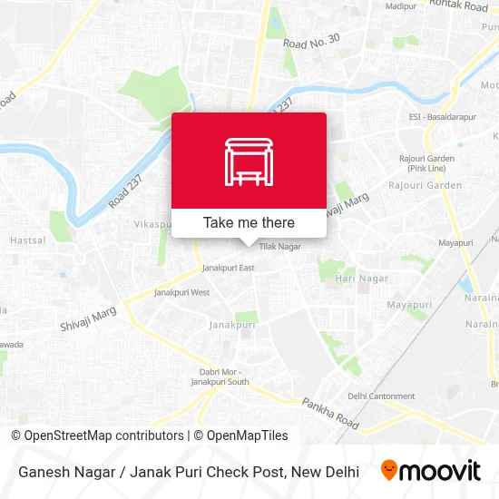 Ganesh Nagar / Janak Puri Check Post map