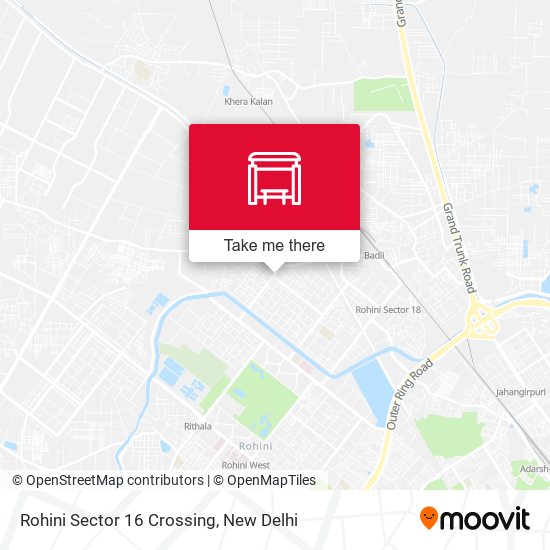 Rohini Sector 16 Crossing map
