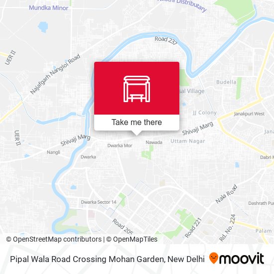 Pipal Wala Road Crossing Mohan Garden map