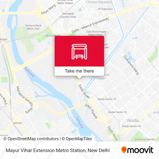 Mayur Vihar Extension Metro Station map