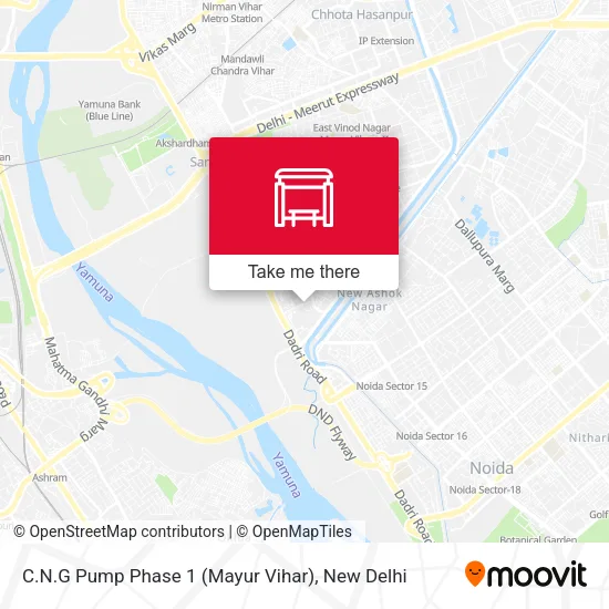 C.N.G Pump Phase 1 (Mayur Vihar) map