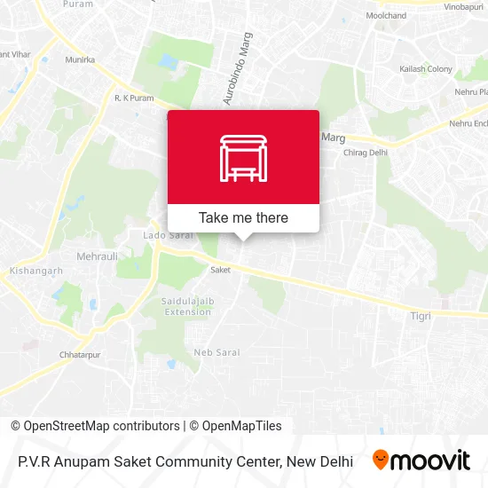 P.V.R Anupam Saket Community Center map